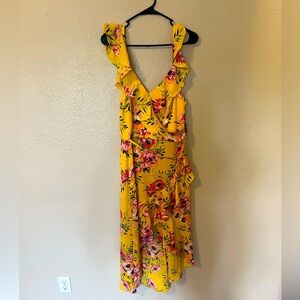 NWT floral yellow dress